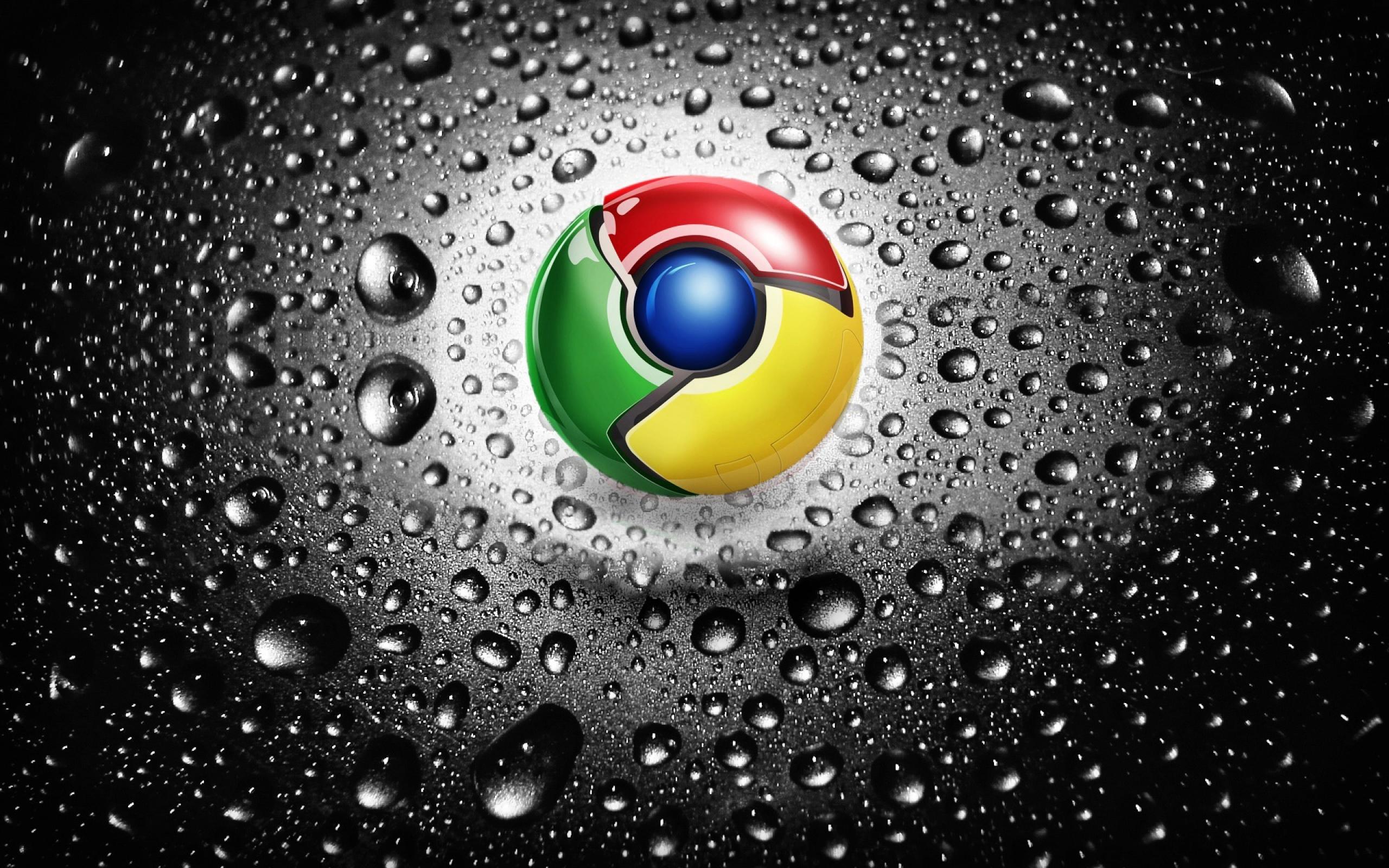 Google Chrome Water Drops Pc Wallpaper Hd Wallpeper Hd