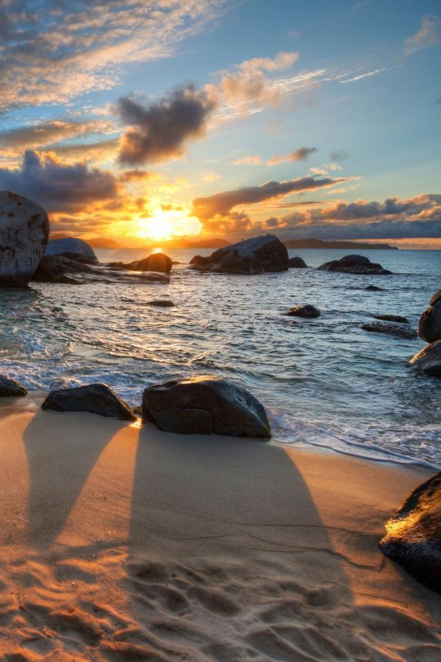 Beach Sunrise Iphone Wallpaper