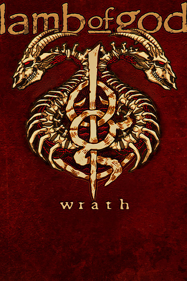 Lamb Of God Wrath Album American Metal Band HD Red Wallpapers for iPhone 4 and 4s