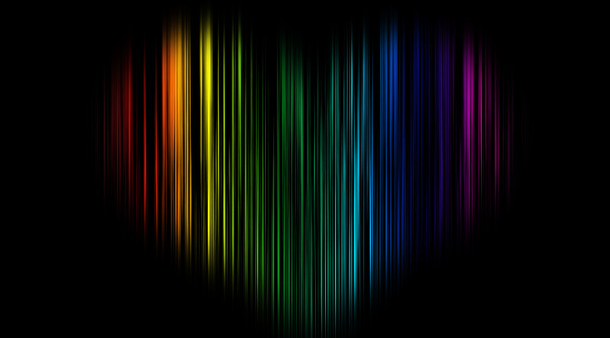 Awesome Colorful Love Image in Black Background Picture 