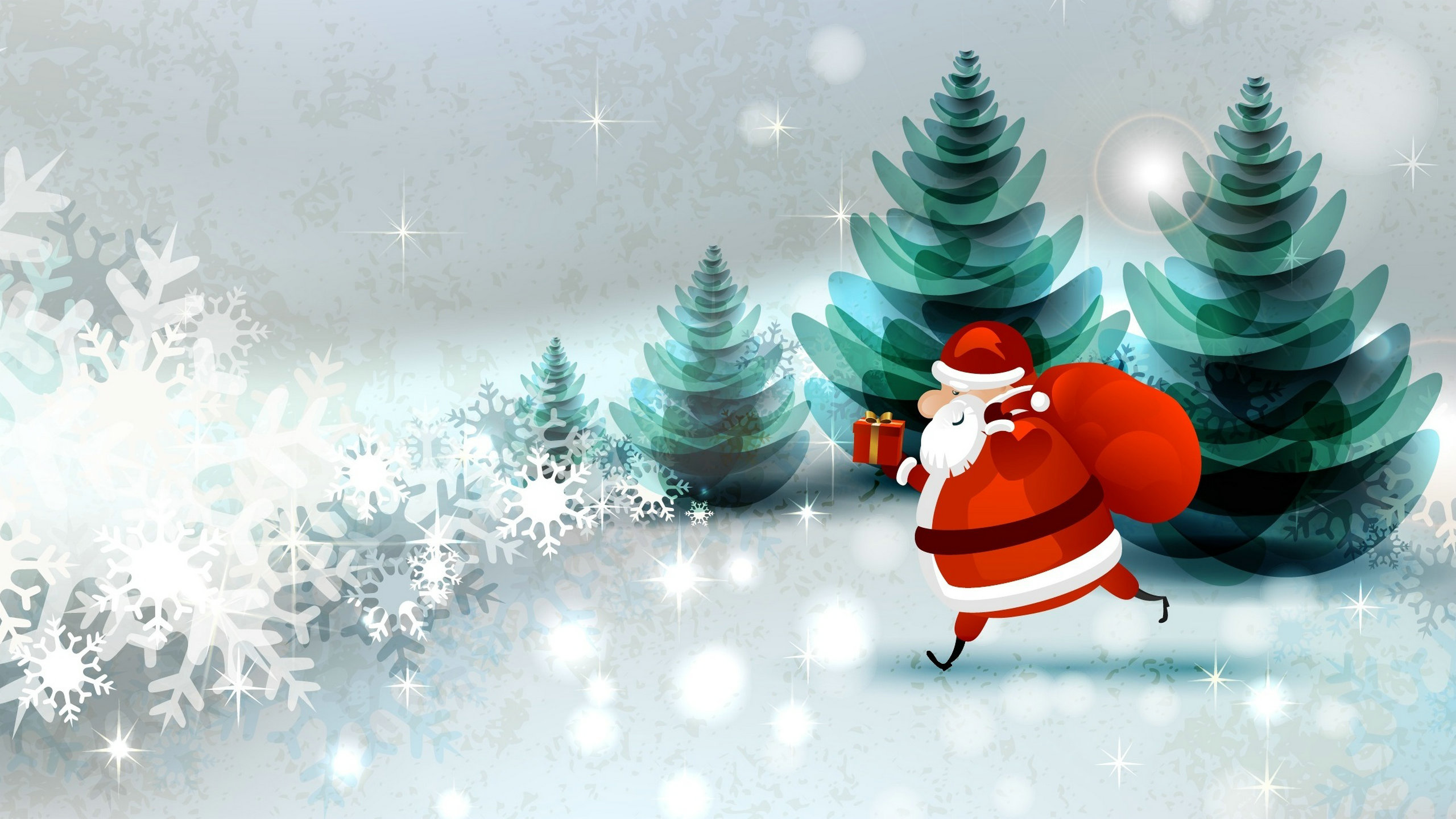 Santa Claus Comming To Town with Reindeer Train Image Gallery HD Wallpapers