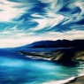 Beach at Afternoon Oil Painting Art Wallpaper HD Widescreen 1920x1080px Desktop PC