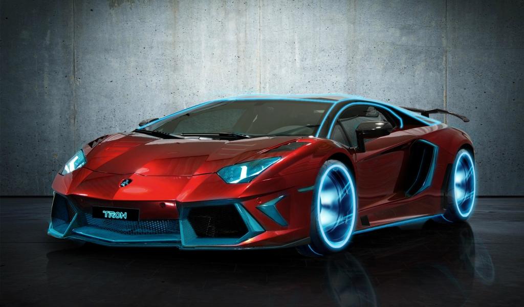 Wallpapers Lamborghini Aventador Red Lights Lp Hd 1024×600