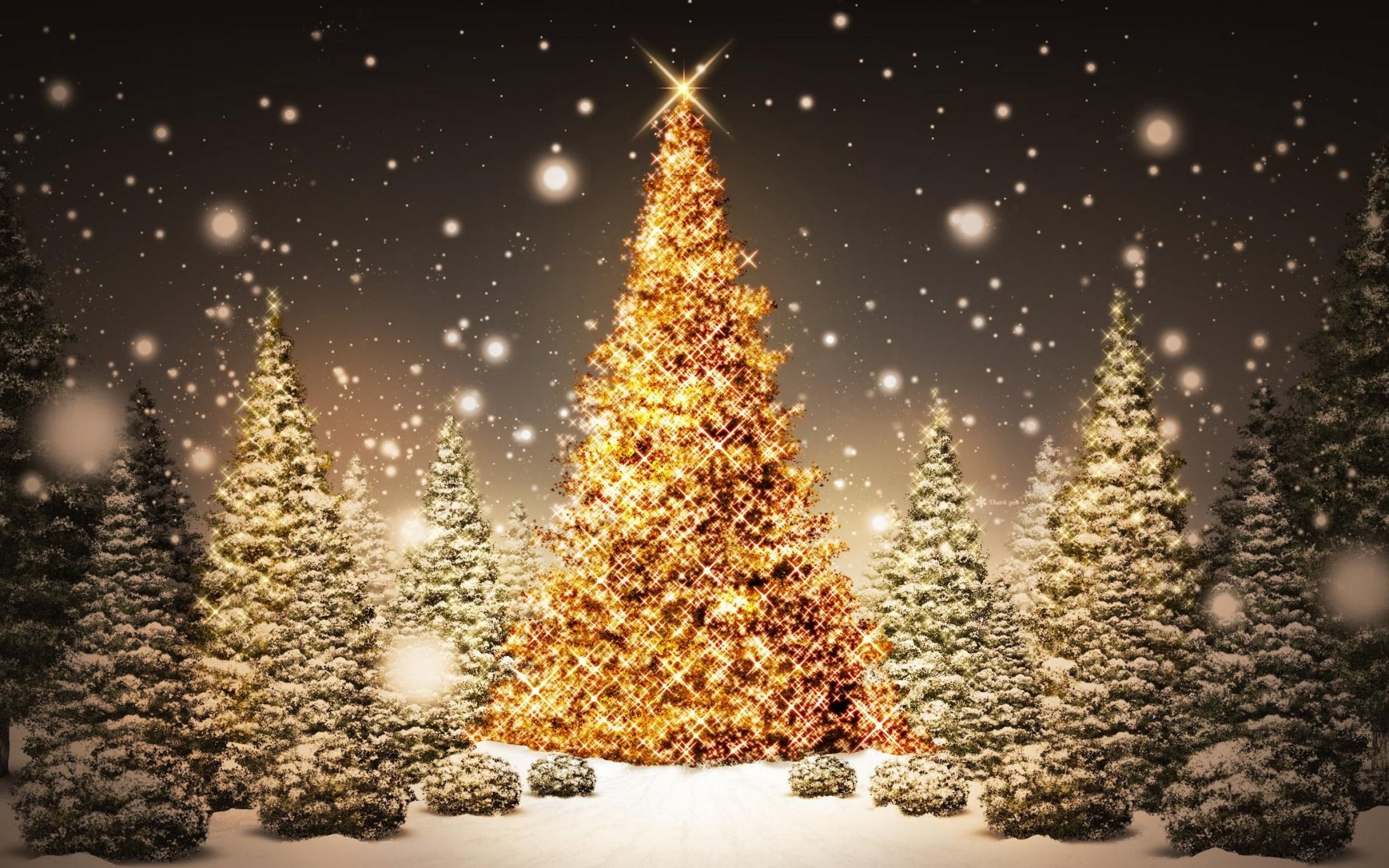 Gold Christmas Tree For Desktop Wallpapers HD Merry Christmas and Happy New Year 2014